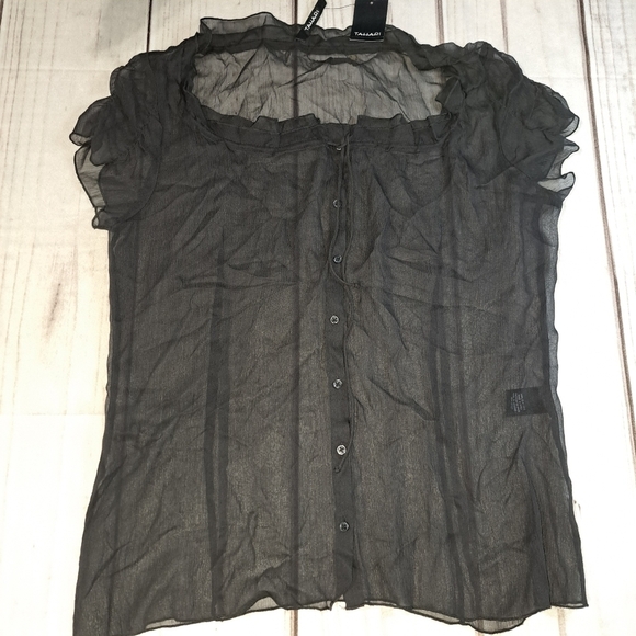 Tahari Silk Top Size Large - Picture 5 of 14